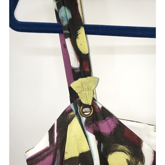 Anthropologie Tabitha Dress Sz 0 Abstract Floral Lined Boho Pockets Purple NEW - Picture 9 of 12